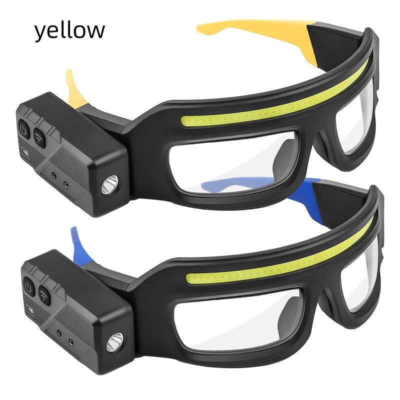 Multi-functional Glasses Light Light With Type-C Charging, Warning Headlamp, Compact And Portable, Touch-sensitive Headlamp - My Store