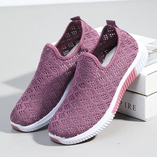 Womens Lightweight Mesh Shoes Breathable Flat Casual Footwear - My Store