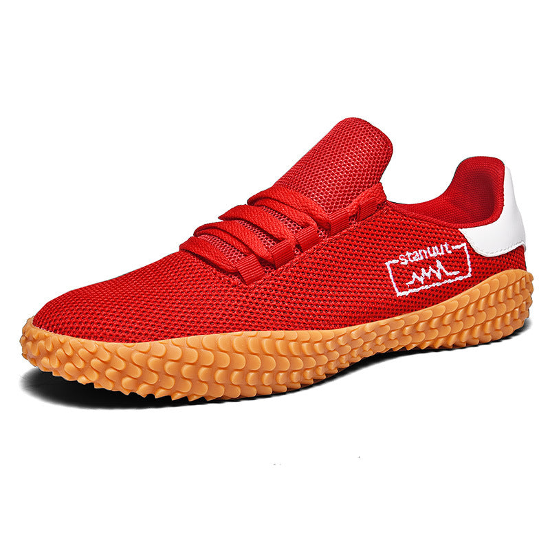 Spring and Summer Flying Woven Casual Shoes Large Men's Shoes Beathable Korean Forrest Gump Sneakers - My Store