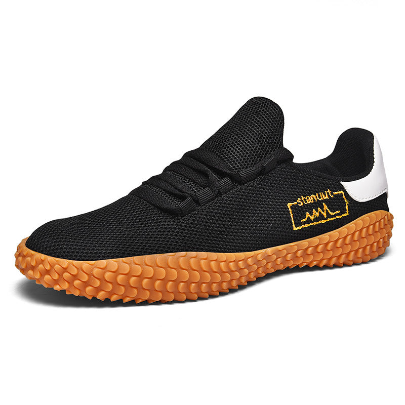 Spring and Summer Flying Woven Casual Shoes Large Men's Shoes Beathable Korean Forrest Gump Sneakers - My Store