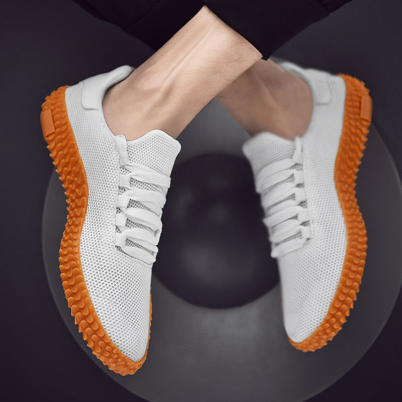 Spring and Summer Flying Woven Casual Shoes Large Men's Shoes Beathable Korean Forrest Gump Sneakers - My Store