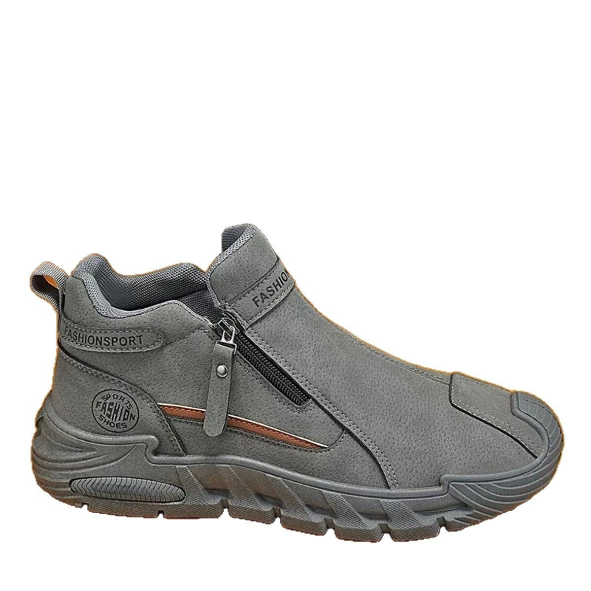 Trendy Mens Slip-resistant Workwear Shoes, Versatile Mens Footwear With A Zipper - My Store