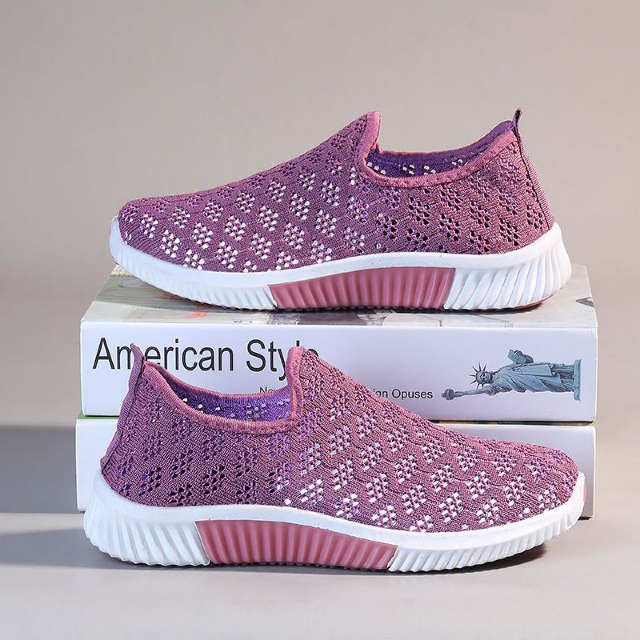 Womens Lightweight Mesh Shoes Breathable Flat Casual Footwear - My Store