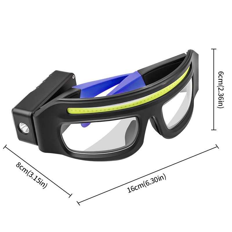 Multi-functional Glasses Light Light With Type-C Charging, Warning Headlamp, Compact And Portable, Touch-sensitive Headlamp - My Store
