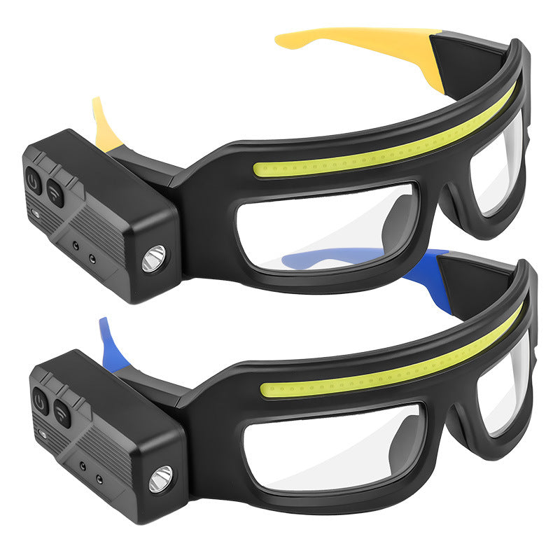 Multi-functional Glasses Light Light With Type-C Charging, Warning Headlamp, Compact And Portable, Touch-sensitive Headlamp - My Store