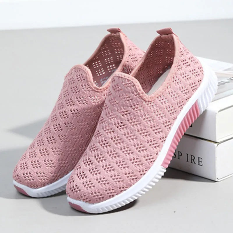Womens Lightweight Mesh Shoes Breathable Flat Casual Footwear - My Store