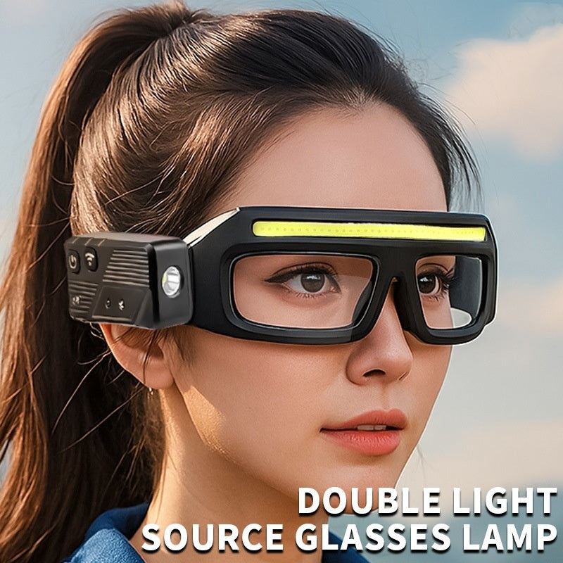 Multi-functional Glasses Light Light With Type-C Charging, Warning Headlamp, Compact And Portable, Touch-sensitive Headlamp - My Store
