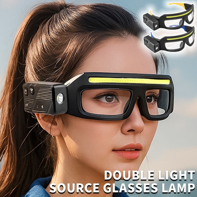 Multi-functional Glasses Light Light With Type-C Charging, Warning Headlamp, Compact And Portable, Touch-sensitive Headlamp - My Store