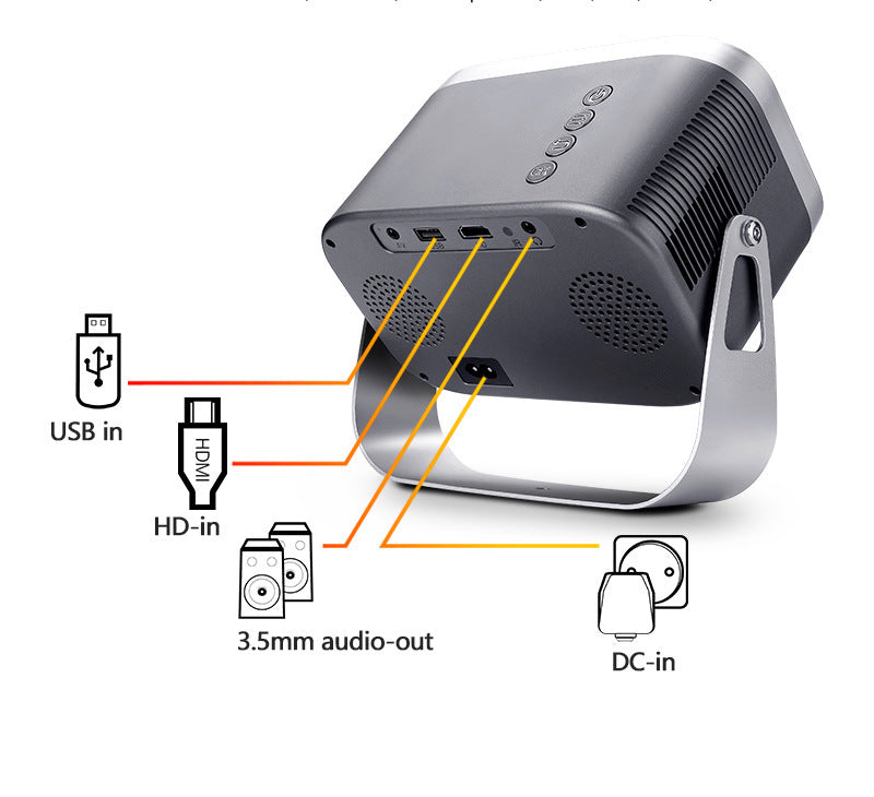 Portable Home HD Projector With Bracket - My Store